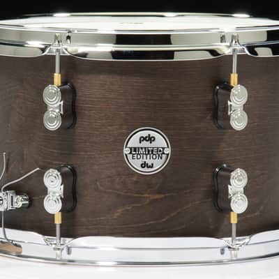 PDP Limited Edition Dry Maple 8x12 Snare Drum Dark Walnut Finish image 1