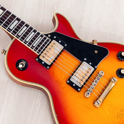 1983 Greco Mint Collection EGC68-50 Custom Cherry Sunburst w/ Screamin PAFs, Japan Fujigen image 7