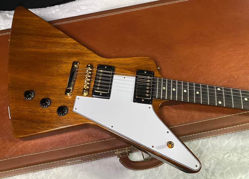 NEW! Gibson Custom 1958 Mahogany Explorer Reissue Electric Guitar - Antique Natural, VOS - Authorized Dealer - Only 7.9lbs - G07667 image 1