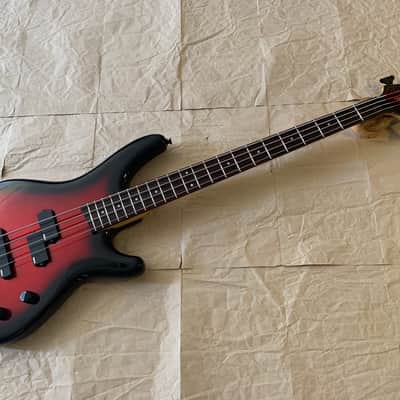Yamaha Motion Bass MB-40 Redburst MIJ Japan EXcellent Condition 90s 32inch scale electric bass guitar with Gigbag image 2