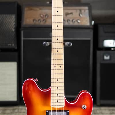 Squier Affinity Series Starcaster Deluxe Semi-Hollow Electric Guitar - Sienna Sunburst image 4