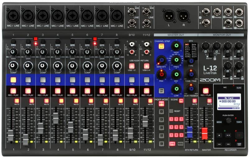 Zoom LiveTrak L-12 12-channel Digital Mixer / Recorder image 1