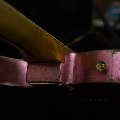 American Fender Telecaster Custom Heavy Relic Pink Gold Sparkle Colorshift! image 11