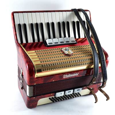 Vintage German Made TOP Piano Accordion Weltmeister 60 bass,8 sw.+Original Hard Case&Shoulder Straps image 16