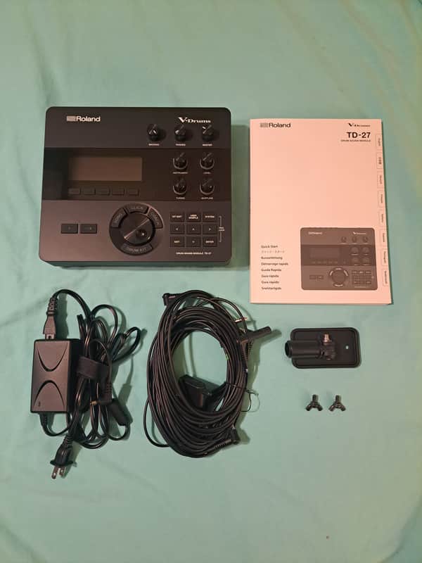 Roland TD27 Sound Module Version 2.21 Digital Inputs with Trigger Snake Owner’s Manual Mounting kit VDRUMS - EXCELLENT image 1