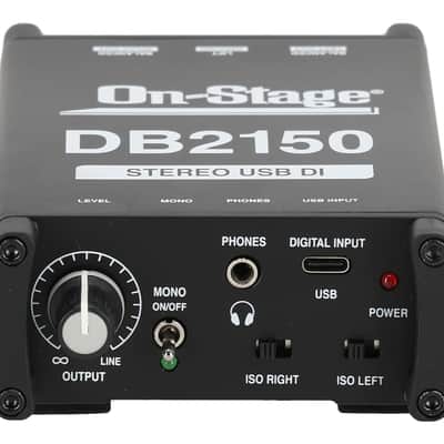 On-Stage DB2150 Passive USB DI Box w/3.5 mm Headphone Output+Headphones image 9