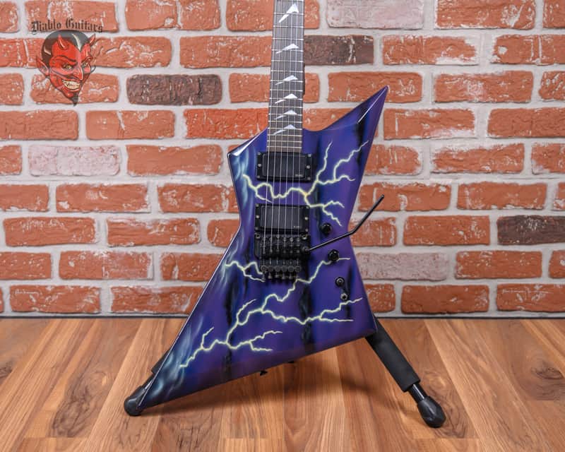 Hamer Scepter Lightning Bolt Day Glo Graphic 1987 w/OHSC image 1