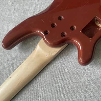 Red 5 String Bass Basswood Body with Maple Neck image 14