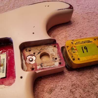 American Fender Stratocaster Standard Shell Pink Over Candy Apple CS Fat 50's image 24