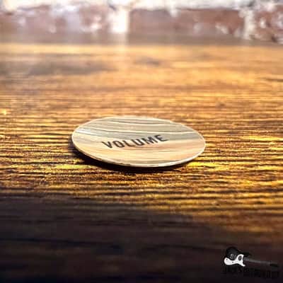 Gibson Metal Insert for Reflector Knob- "VOLUME" (1962-78 - SIlver) image 2
