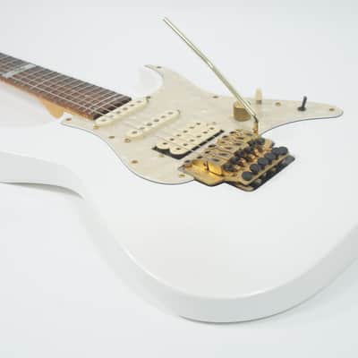 [SALE Ends June 30] FERNANDES LA-80KK L'Arc~en~Ciel KEN SIGNATURE MODEL MAPLE BODY Pearl White Gold image 6