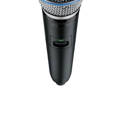 Shure GLXD2+/B87A Handheld Wireless Transmitter with BETA 87A Vocal Mic Capsule and SB904 Battery (12-Hour Life) - for use with GLX-D+ Dual Band Wireless Microphone Systems (Receiver Sold Separately) image 2
