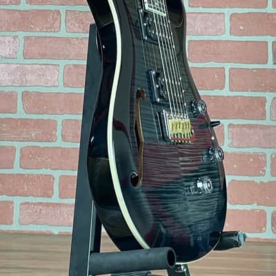 PRS SE Custom 24 Semi-hollow Piezo Electric Guitar - Charcoal Burst image 7