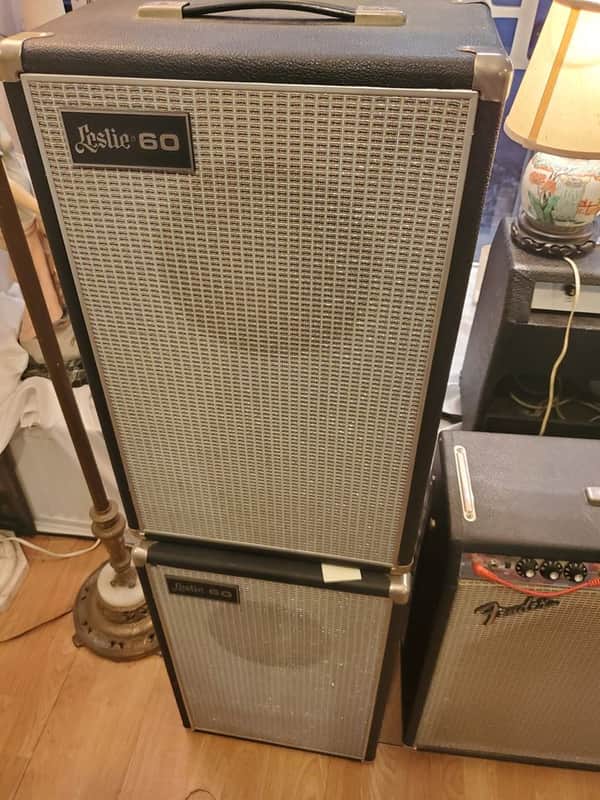 Vintage 1970’s Pair Leslie Model 60 Vibrato Speakers w/Original Controller & Cables~ULTRA CLEAN image 1
