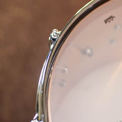 DW 6.5x14 Collector's 3mm Brushed Bell Bronze Snare Drum w/ Die Cast Hoops image 6
