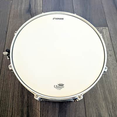 Near MINT Sonor Force 2007 Birch Shell Snare Drum 14" x 5.5" Natural Lacquer Fade Black Engineered in Germany image 6
