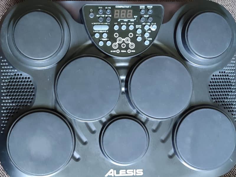 Alesis CompactKit 7 7-Pad Portable Tabletop Drum Kit 2010s - Black image 1