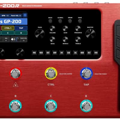 Valeton GP-200R GP-200R Multi-Effects Processor, Red image 1