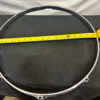 Ludwig 16" - 8 hole COB Chrome over Brass hoop (6165-1025) 60's - Chrome Over Brass image 1