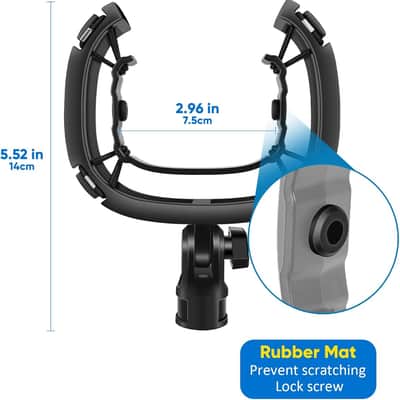Wave Shock Mount, [Custom Built for Wave Mic] Anti-Vibration Suspension Shock Mount Holder Clip Compatible with Elgato Wave:1 and Wave:3 Microphones image 5