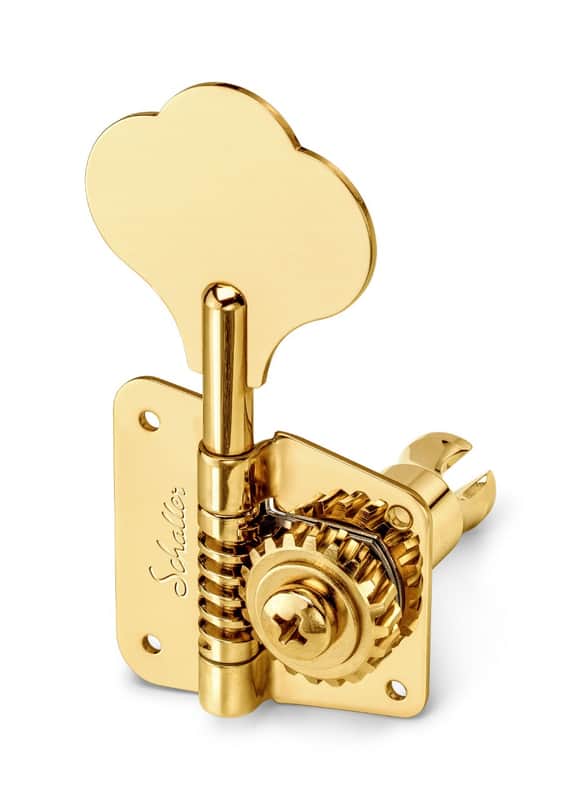 Schaller Germany 4-In-Line F-Series Tuners for Fender P/J Bass, GOLD image 1