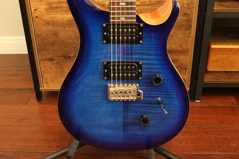 PRS SE Custom 24 w/ Bird Inlays - Blue Flame Top image 1