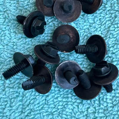 Rogers Lot of 12 Vintage Tom Drum Mounting Screws for Beavertail Lugs 70s - Metal image 1