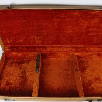 1950s Vintage Fender Mustang Musicmaster Bronco Duo-Sonic Hardshell Case Amber Tweed USA 1950s imagen 9