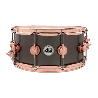 DW Collector's Satin Black Brass 14x6.5" Snare Drum 2024