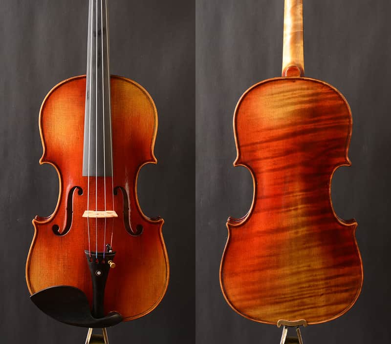 One piece back! Antonio Stradivari 1709 "The Viotti" Copy T20 4/4 violin, Best tone image 1