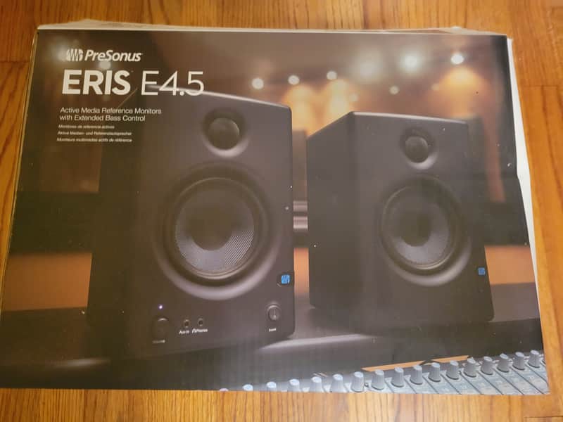 PreSonus Eris E4.5 2-Way 4.5" Active Studio Monitor (Pair) 2013 - Present - Black image 1