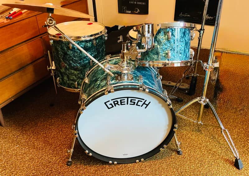 Gretsch Broadcaster 2023 - Turquoise Pearl Nitron-4 piece kit!~ image 1
