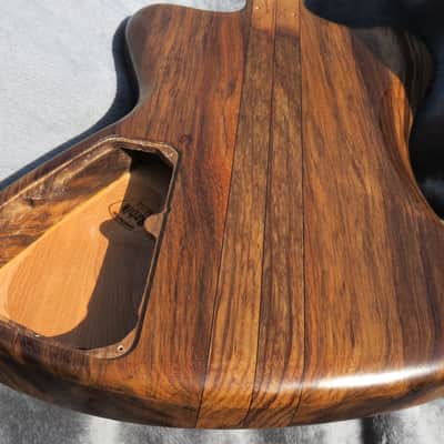 Babik Custom Thunderbird/Fenderbird style body, Art Deco, Black Limba, Handmade image 10