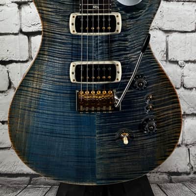 PRS Custom 24-08 10-Top 2025 Custom Color - Faded Blue Denim with White Rainbow Sparkle Back w/OHSC image 1