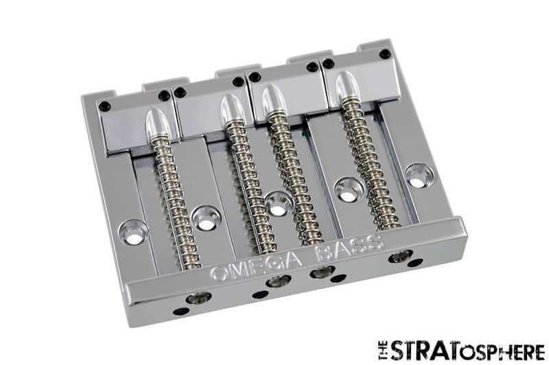 NEW Omega Badass Bass II Style Bridge for Fender P & Jazz Chrome BB-3350-010 image 1