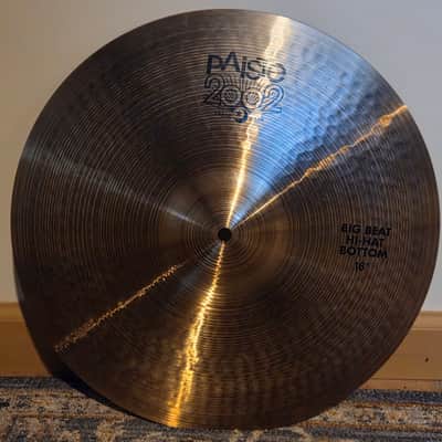 Paiste 16" 2002 Black Big Beat Hi-Hat Cymbals (Pair) 2016 - Present - Traditional image 2
