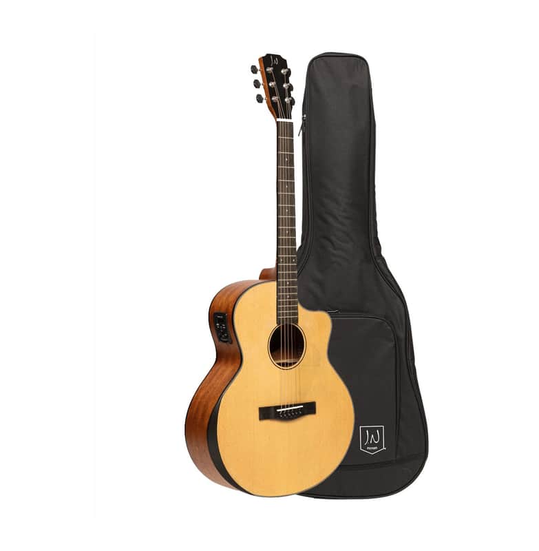 JN Guitars Glencairn Series Acoustic Electric Guitar w/ Gig Bag - Natural image 1