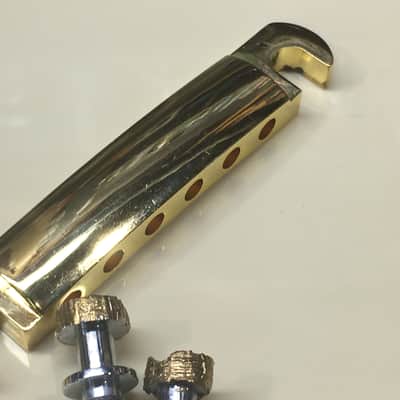 2 Gibson USA Les Paul LP SG Relic Guitar Gold Bridge Posts + StopBar Tail Piece image 2
