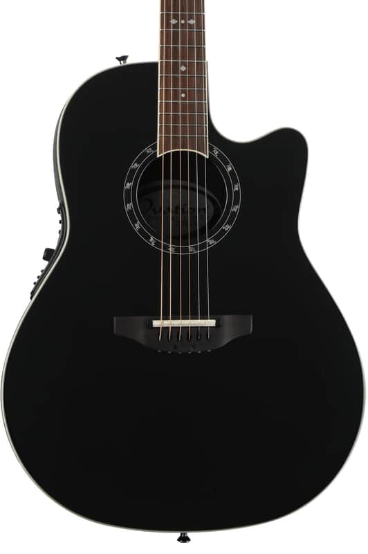 Ovation Timeless Balladeer Deep Contour Acoustic-electric Guitar - Black image 1