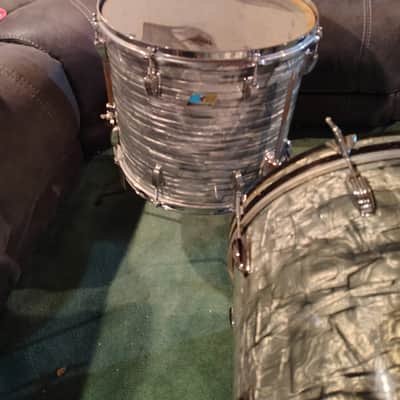 Ludwig 3 Piece Drum Shell Pack 1970's 9x13,14x16, and 14x20- Sky Blue Pearl image 4