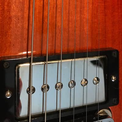 J.W. Van SG style neck through Electric guitar Cherry Burst image 6