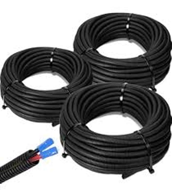 300 FT 1/8" 3mm with Dispenser Black Split Loom Conduit Polyethylene Tubing image 1