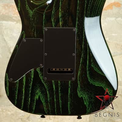 TOM ANDERSON Pro Am HS - Swamp Ash Body & Reverse Headstock - Black with Green Dog Hair image 21