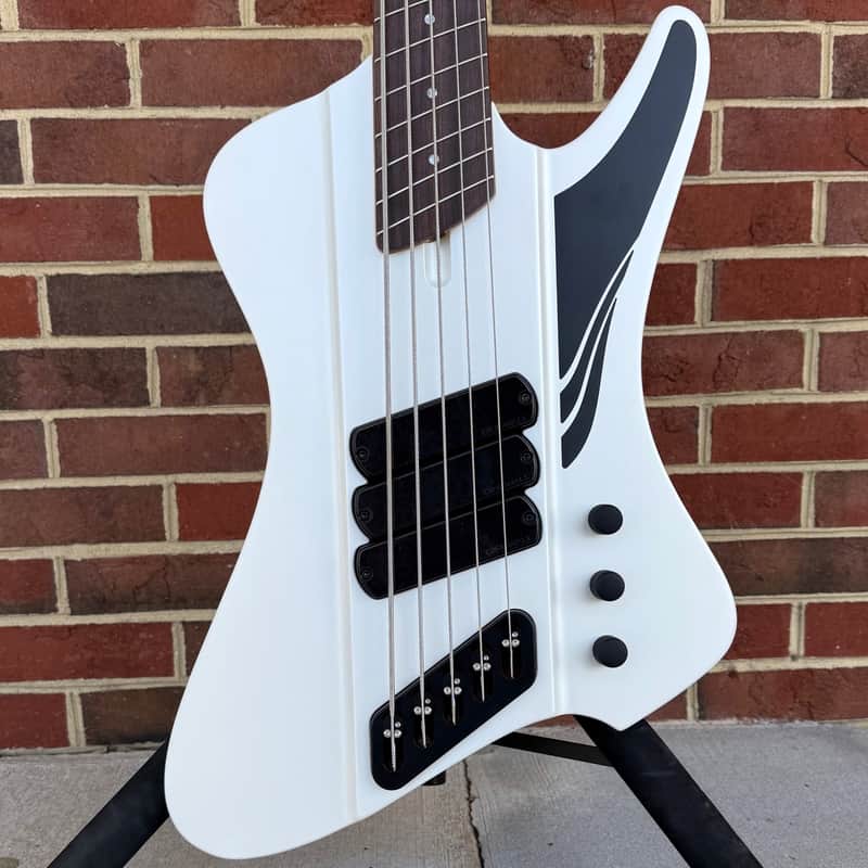 Dingwall D-Roc Standard 5-String, Matte Ducati Pearl White, Pau Ferro Fretboard, Dingwall Gig Bag image 1