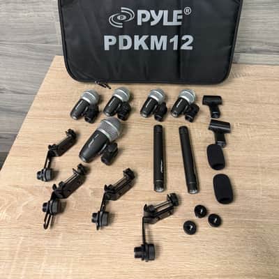 Pyle Pro Wired Microphone Drum/Instrument Kit Set 7-Mic Set PDKM12 #3207 image 6