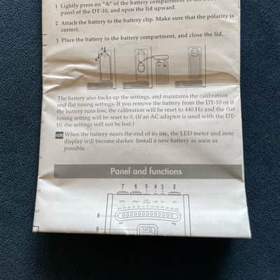 Korg DT-10  digital tuner Owner’s manual 2003 image 4