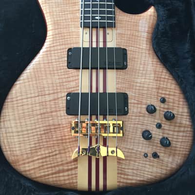 Alembic Mark King Signature Deluxe Balance Custom 5 String Bass 2000 Flame Maple LED's image 15