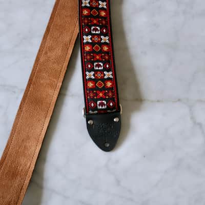 Tom's Vintage Straps Red  Woodstock  Guitar/Bass Hippie Strap 2026 image 3