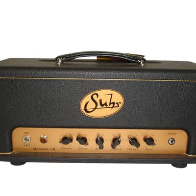 Suhr Badger 18 18-watt Tube Guitar Amp Head, Black Tolex/Gold Faceplate image 1