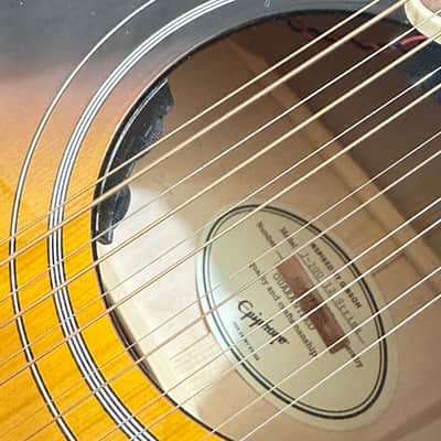 Epiphone J-200 12 String Acoustic-Electric Guitar - Vintage Sunburst image 5